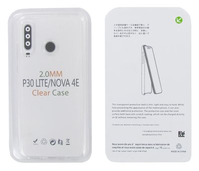 Wisam® Huawei P30 Lite / Nova 4E Silikon Clear Case Schutzhülle Hülle Transparent