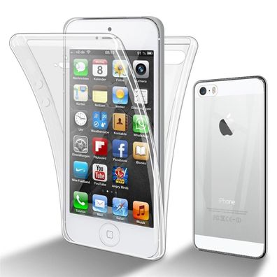 iPhone 5 / 5S / SE Full Cover Silikon Transparent TPU 360° Hülle Cover