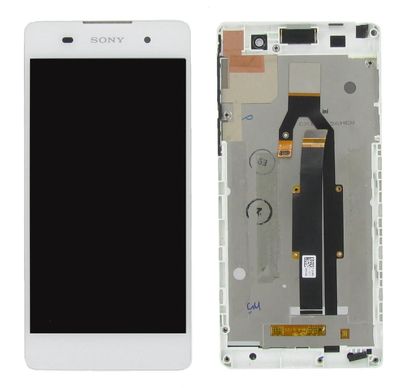 100% Original Sony Xperia E5 F3311 Display LCD Rahmen Weiß White Wie Neu