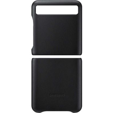 Original Samsung Galaxy Z Flip Case Leather Cover EF-VF700 Schutzhülle Black OVP
