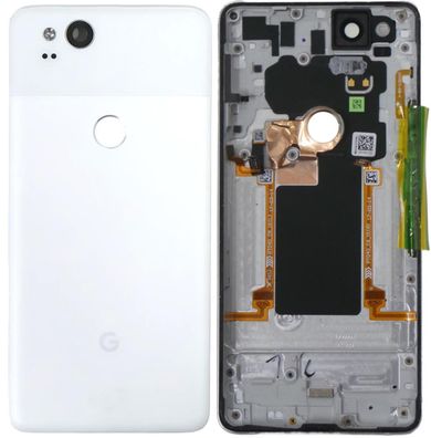 Original Google Pixel 2 Akkudeckel Backcover Ohne Fingersensor Weiß Wie Neu