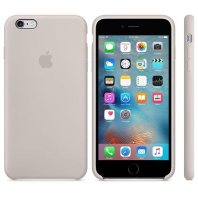 Original Apple iPhone 6 Plus / 6S Plus Silikon Case MKXN2ZM/ A Stone Neu