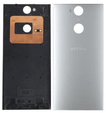 Original Sony Xperia XA2 Plus H4413 Akkudeckel Backcover Silber Gut