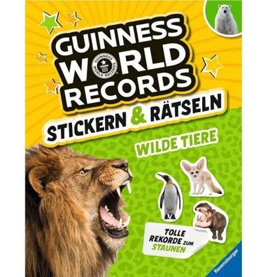 Ravensburger Guinness World Records Stickern & Rätseln - Wilder Tiere