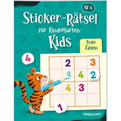 Tessloff Sticker Rätsel für Kindergarten Kids - Erste Zahlen