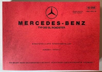 Ersatzteilliste Spare Parts Manual List Mercedes 300SL Roadster W198 Deutsch Eng