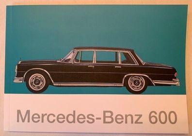 NEW Maintenance service booklet Mercedes 600 W100 128 pages jobs Serviceheft Eng