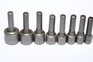 Bitsatz "Steckschlüssel", 8-teilig 5, 6, 7, 8, 9, 10, 11, 13mm