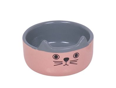 Nobby Katzen Keramik Napf "Cat Face"pink 13,0 x 4,0 cm, 0,16 l