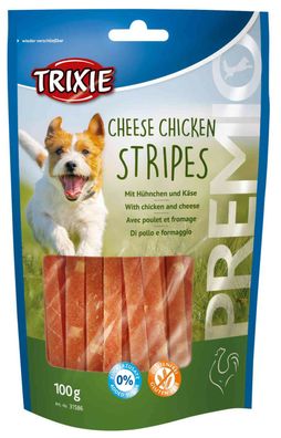 PREMIO Cheese Chicken Stripes Belohnung Futter Fun Hund Huhn Snack*