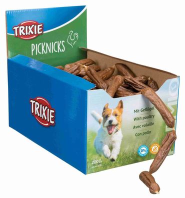 Trixie Premio Picknicks Würste geflügel, 8 cm, 200 Stück lose Hund Dog Snack
