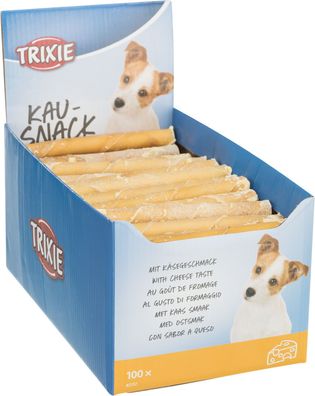 10x gefüllte Kaurollen Hundesnack Geflügel Parmesan Füllung Kausnack Rinderhaut