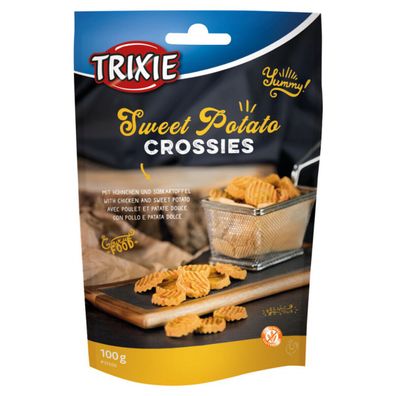 Trixie Sweet Potato Crossies 100 g, Hundesnack leckerlies Huhn Chicken