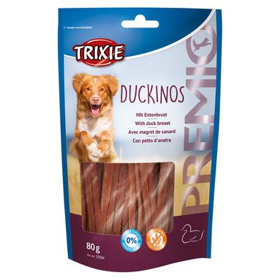 80 g, Trixie Premio Duckinos Ente Hundesnack Kau Leckerli