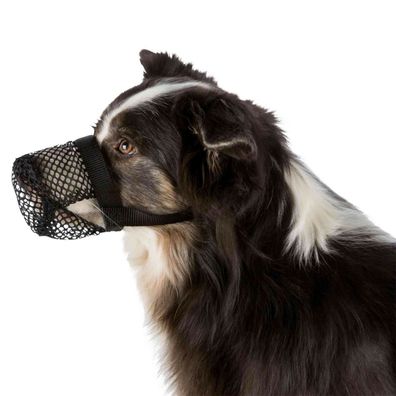 Trixie Giftköder-Schutznetz Maulkorb verstellbar Hunde Dog schwarz Polyester