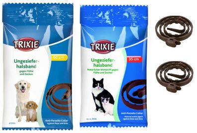 Trixie Ungezieferband für Hunde Katzen Zecken Flöhe Ungezieferhalsband Biocide