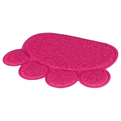 Trixie Vorleger für Katzentoiletten Toilette WC Klo Schmutzmatte Pfote pink