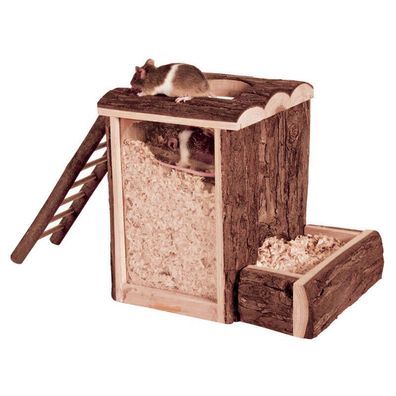 Trixie Natural Living Spiel- und Buddelturm Mäuse, Hamster