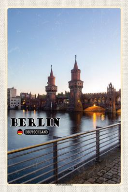 Top-Schild m. Kordel, versch. Größen, BERLIN, Hauptstadt, Oberbaumbrücke, neu & ovp