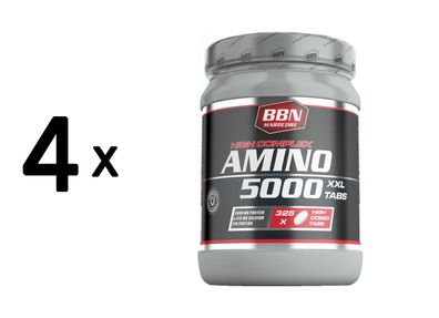 4 x Best Body Nutrition BBN Hardcore Amino 5000 (325)
