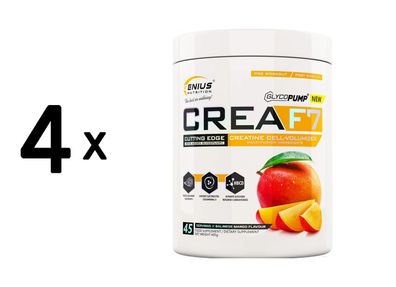 4 x Genius Nutrition CreaF7 (405g) Balinese Mango