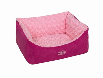 Nobby Komfort Bett eckig "ARUSHA"pink 60 x 48 x 19 cm Hund Katze