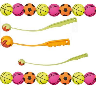 Trixie Hundespielzeug Ballschleuder mit Ball, diverse Größen, NEU