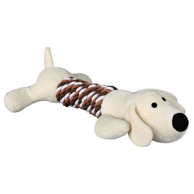 Trixie Hundespielzeug Figur Tier mit Tau Plüsch Spielzeug Beschäftigung Dog Hund