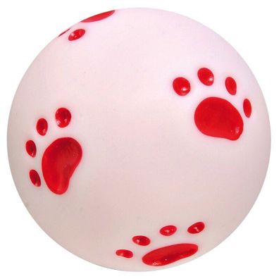 Trixie Hundespielzeug Ball mit Pfotenprägung Vinyl, 10 cm Hund Dog beschäftigung