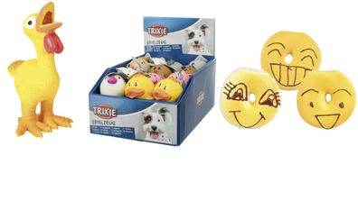 Bagel Balltier Huhn Ball Tier Fun Aktiv Hund Hundespielzeug Dog Latex Stimme