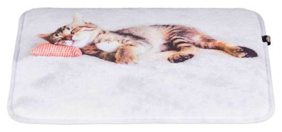 TRIXIE Liegematte Nani 40 x 30 cm grau Decke Kissen Katzen Katzendecke Plüsch