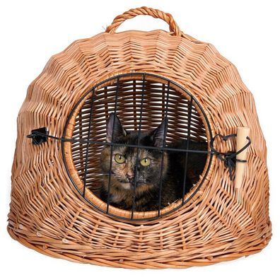 Trixie Katzen Korbhöhle mit Gitter, Transportbox unterwegs Cat