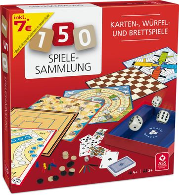 Spielesammlung 150 Spielmoeglichkeiten Karten-, Wuerfel- und Bretts