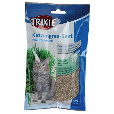 Trixie Katzengras Nachfüllbeutel Gersten-Saat zum Selbstziehen