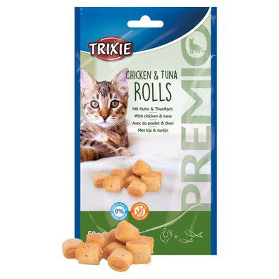 Trixie Premio Chicken & Tuna Rolls 50 g, Katzensnack