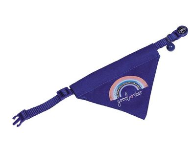 Nobby Katzenhalsband mit Tuch "Good Vibes" Katze Cat Halsband Nylon blau