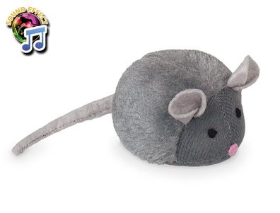 Nobby Plüsch Maus mit Stimme15 cm Katze Spielzeug Kauen Jagen