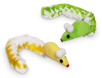 Nobby Plüsch Maus mit Pluechschwanz, mit Catnip2 St, 7 cm Spielzeug Katze