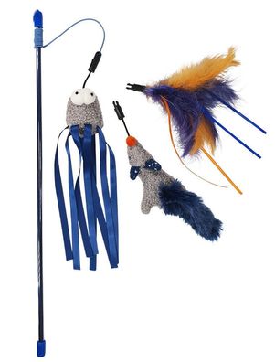 Nobby Angel mit Spielzeugen 3 Spielzeuge, Stab: 45 cm Katze Cat