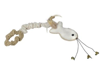 Nobby Plüschfisch mit Handschlaufebeige 41 cm, mit Catnip Katze Spielzeug