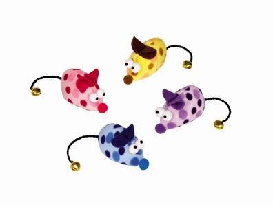 Nobby Plüsch Maus mit Catnip2 St. sortiert 6,5 cm Katze Spielzeug Katzenminze