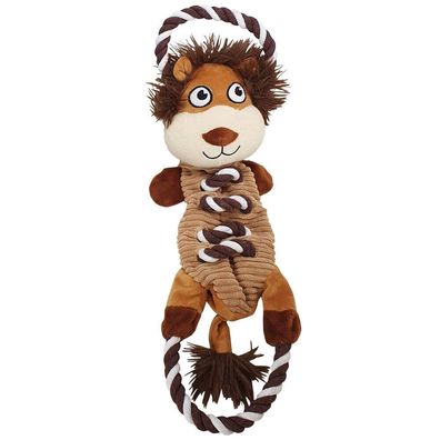 Nobby Plüschloewe mit Seil47 cm Hund Spielzeug Kauen