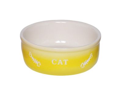 Nobby Katzen Keramik Schale "Gradient"gelb Katze Cat 13,5 x 4,5 cm, 0,25 l