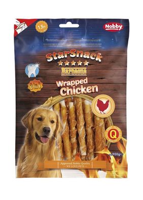 Nobby Hund Snack Leckerlie StarSnack Barbecue Wrapped Chicken 900 g