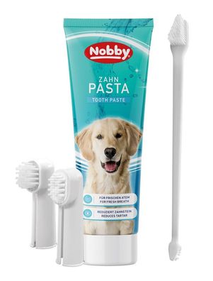 Nobby Zahnbürstenset mit Zahnpaste mint Hund Dog