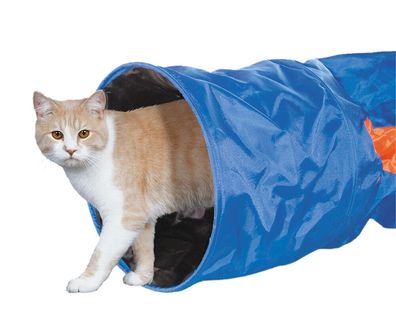 Nobby Katzentunnel blau 115 x 30 cm Katze Cat Spieltunnel