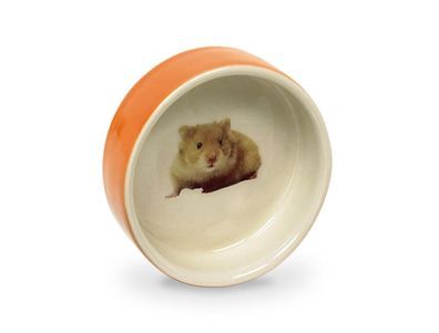 Nobby Napf Hamster nager Futter Keramikschale orange 7,5 x 2,5 cm