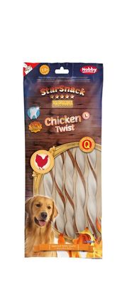 Nobby Hund Snack Leckerlie StarSnack Barbecue Chicken Twist 150 g; 5 St; 25 cm