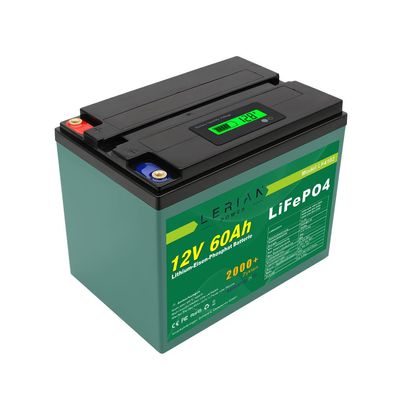 LiFePO4 Akku 12V 60Ah Lithium-Eisen-Phosphat Batterie für Camping Boot Solar