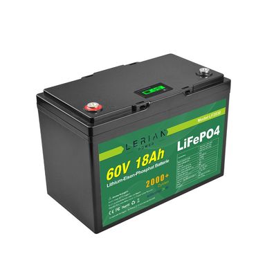LiFePO4 Akku 60V 18Ah 20A 1080Wh Lithium-Eisen-Phosphat Batterie für Camping Boot ...